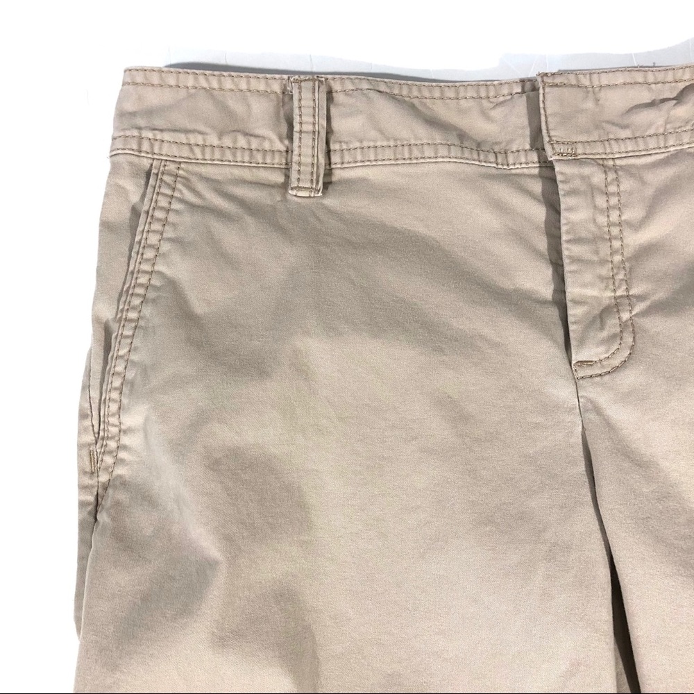 Caslon Beige Mid Rise Stretch Bermuda Shorts - Picture 2 of 8